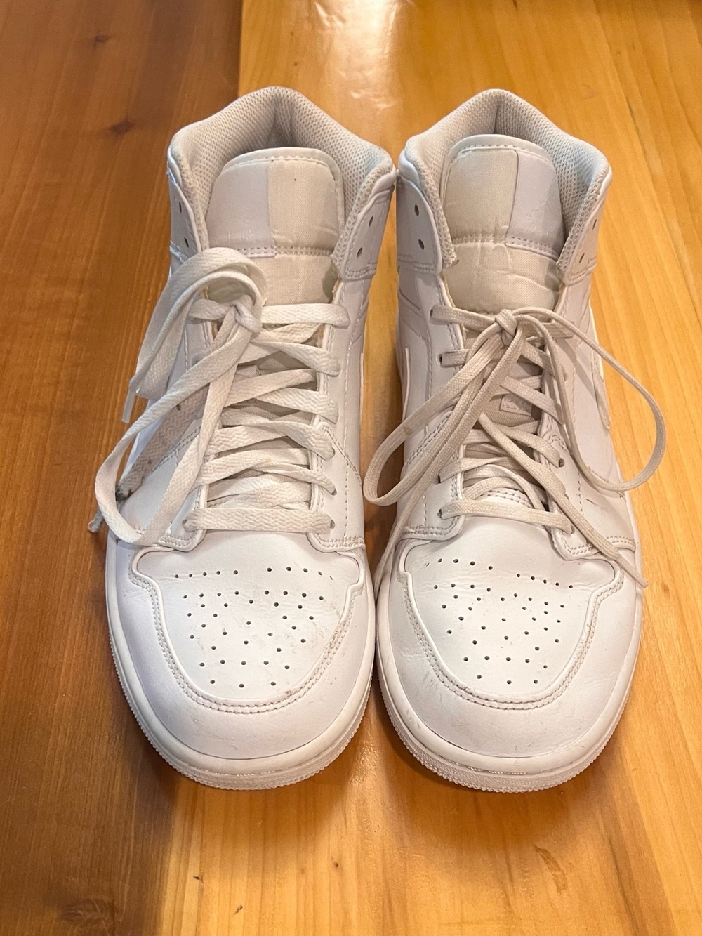 Air Jordan 1 Mid Triple White Mens Sneaker